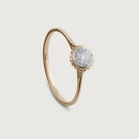 Blooming Beauty 14 kt Gold & Diamond Ring