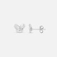 Mini Flutter Silver Stud Earrings,,hi-res view 4