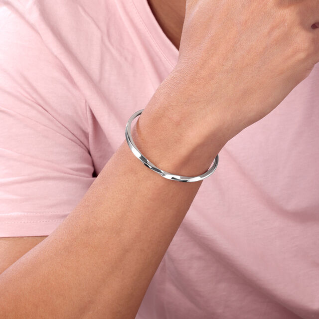 Twisted Texture Silver Kada,,hi-res image number null