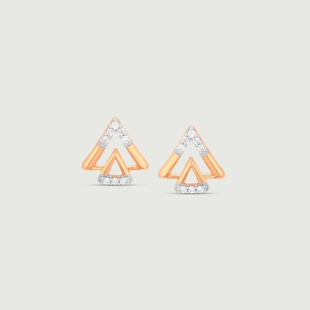 Gleam Edge Diamond Stud Earrings,,hi-res image number null