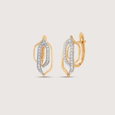 Royal Arch Diamond Hoop Earrings