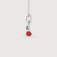 Red Cherry Silver Pendant,,hi-res view 4