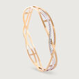 Retro Wave Gold Bangle,,hi-res view 3