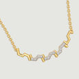 Sculptural Angular Diamond Necklace,,hi-res view 3