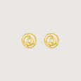 Serene Ripple Gold Stud Earrings,,hi-res view 3