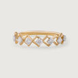 Disco Lights Gold & Diamond Finger Ring,,hi-res view 3