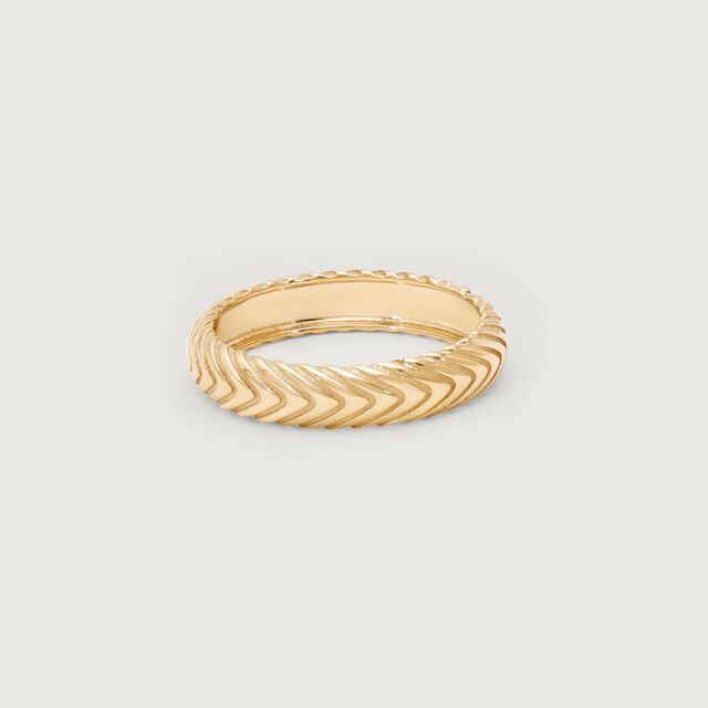 Striking Groove Gold Ring,,hi-res image number null