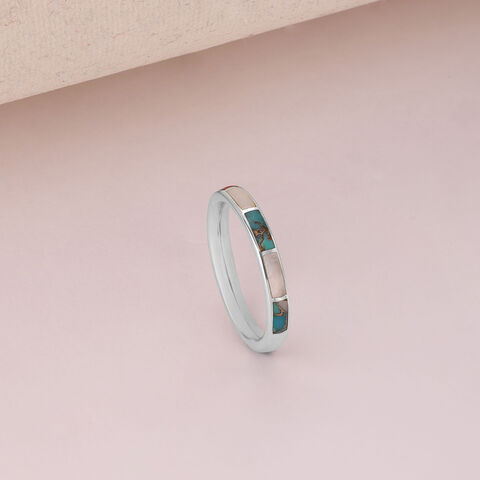 Mother of Pearl Magic Silver Ring