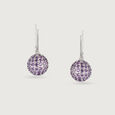 Amethyst Lustre Silver Hoop Earrings for Women,,hi-res view 2