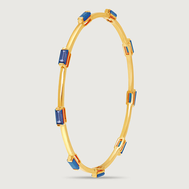 Twilight Whirl 14KT London Blue Topaz Bangle,,hi-res image number null