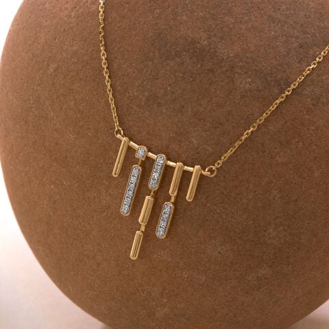 Linear Harmony Diamond Necklace