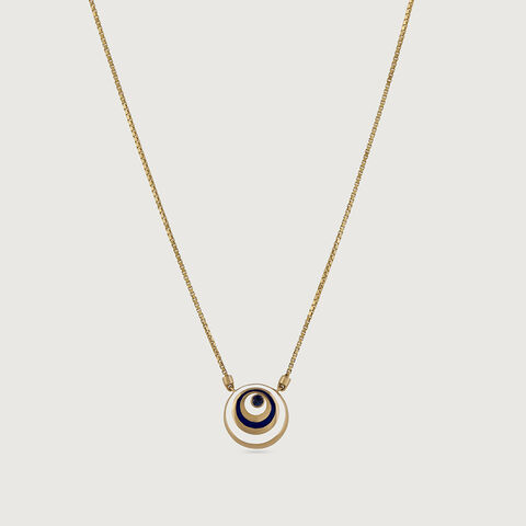 Orbital Aura Evil Eye Gold Necklace
