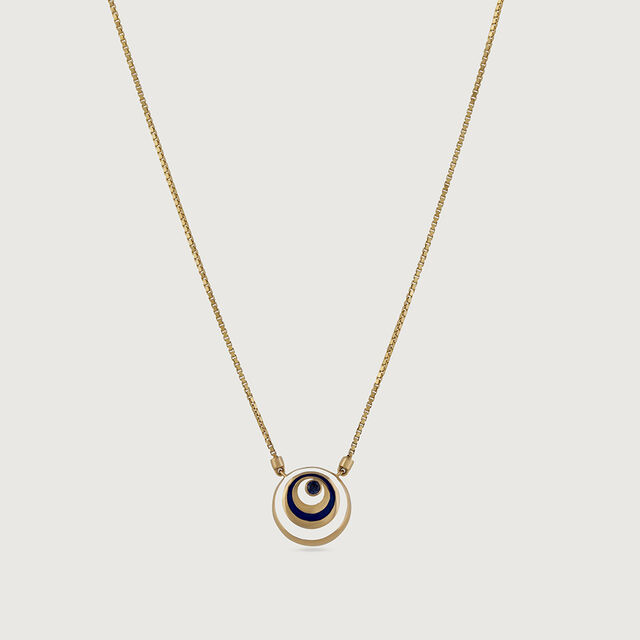 Orbital Aura Evil Eye Gold Necklace,,hi-res image number null