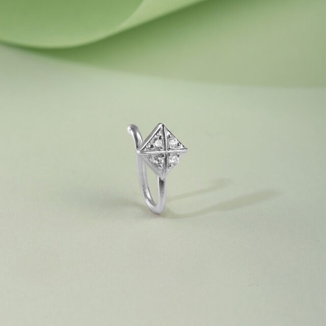 Peppy Chic Silver Nose Pin,,hi-res image number null