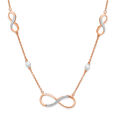 14KT Rose Gold Infinite curves Diamond Long to short Haram,,hi-res view 2