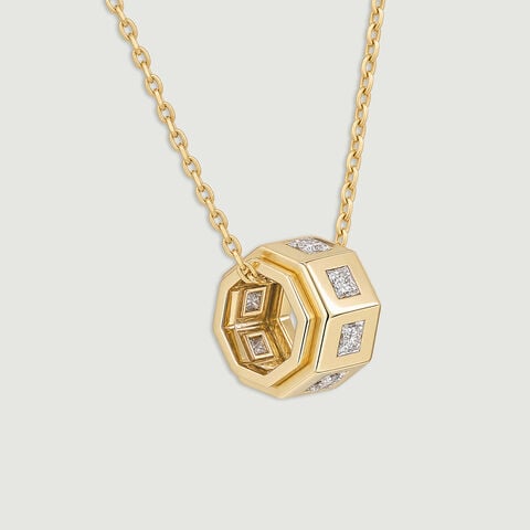 Industrial Geometric Diamond Pendant