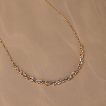 Dewdrop Cascade 18 Kt Gold & Diamond Necklace