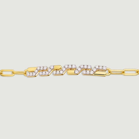 Dynamic Geometric Diamond Bracelet