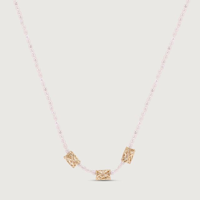 Golden Lattice Pearl Chain,,hi-res image number null