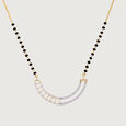 Elegant Curve Gold and Diamond Mangalsutra,,hi-res view 3