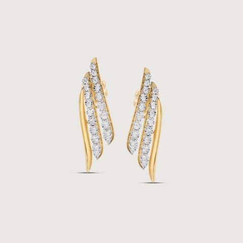 Spark Wing Diamond Stud Earrings