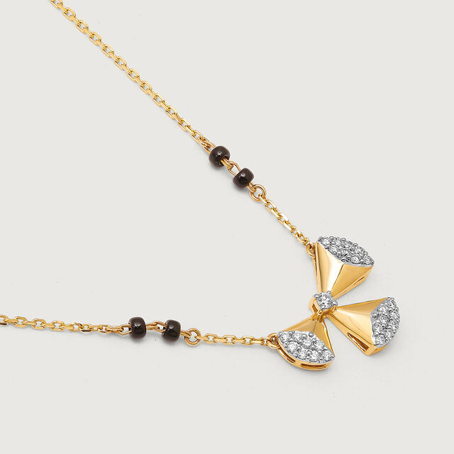 Enchanted Bond 14 Kt Gold and Diamond Mangalsutra,,hi-res image number null