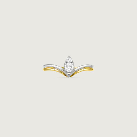 Exquisite Flourishing Diamond Platinum Gold Ring