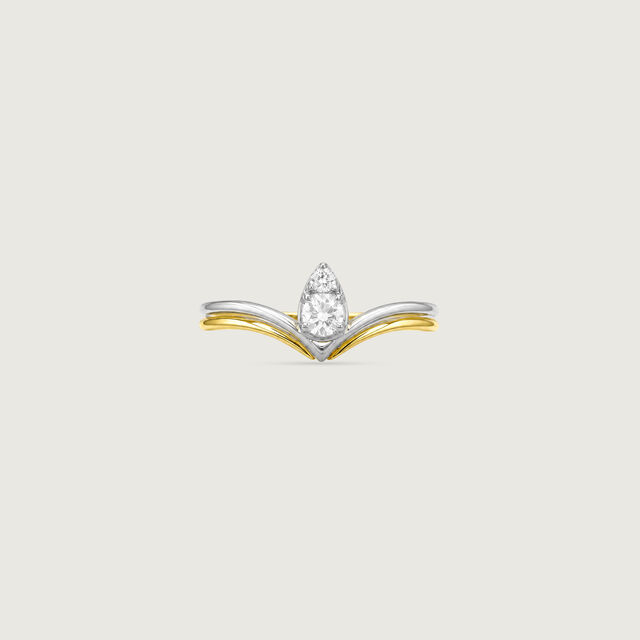 Exquisite Flourishing Diamond Platinum Gold Ring,,hi-res image number null