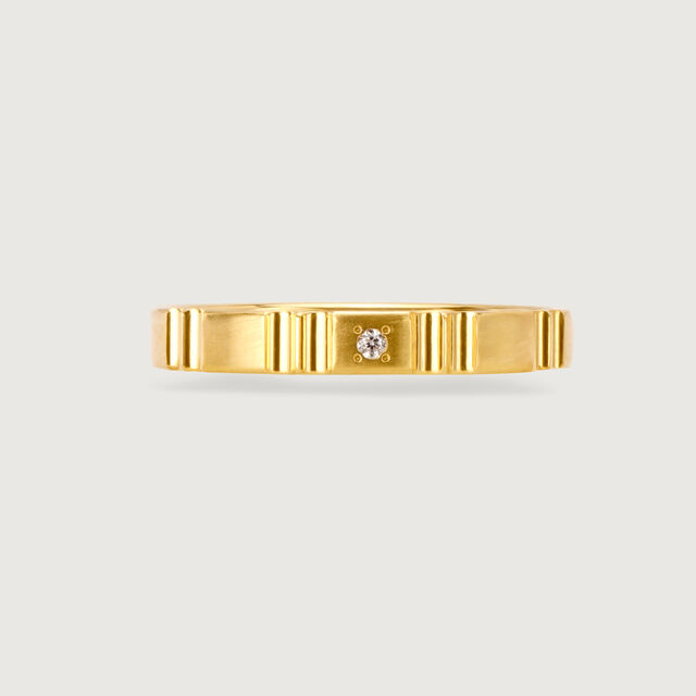 Togetherness Band 18KT Gold & Diamond Couple Ring-Single Piece,,hi-res image number null