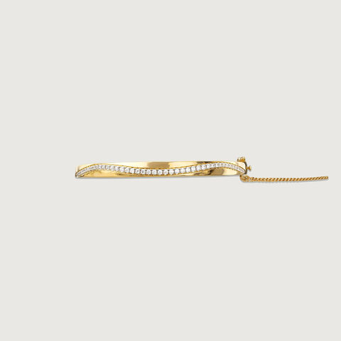 Sleek Curve Gold Bangle
