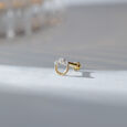 Radiant Circle Gold and Diamond Nose Pin,,hi-res view 1