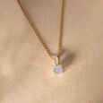 Dual Tone Gold & Diamond Pendant,,hi-res view 1