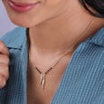 Contemporary Linear Diamond Mangalsutra,,hi-res view 2
