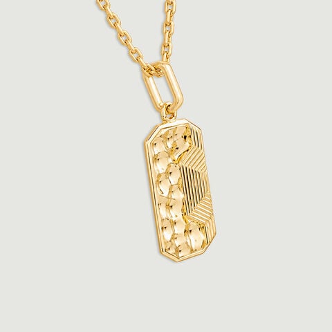 Artful Textured Gold Pendant
