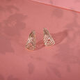 14KT Yellow Gold Triangle Edge Delight Stud Earrings,,hi-res view 1