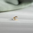 Sparkling Charm Gold and Diamond Nose Pin,,hi-res view 1