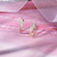 Nature Luxe Gold & Diamond Hoop Earrings,,hi-res view 1