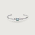 Chic Bezelled Silver Bangle,,hi-res view 3