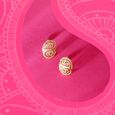 Paisley Duo Gold Stud Earrings,,hi-res view 1