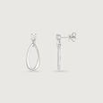 Fluid Chic Silver Drop Earrings,,hi-res view 4