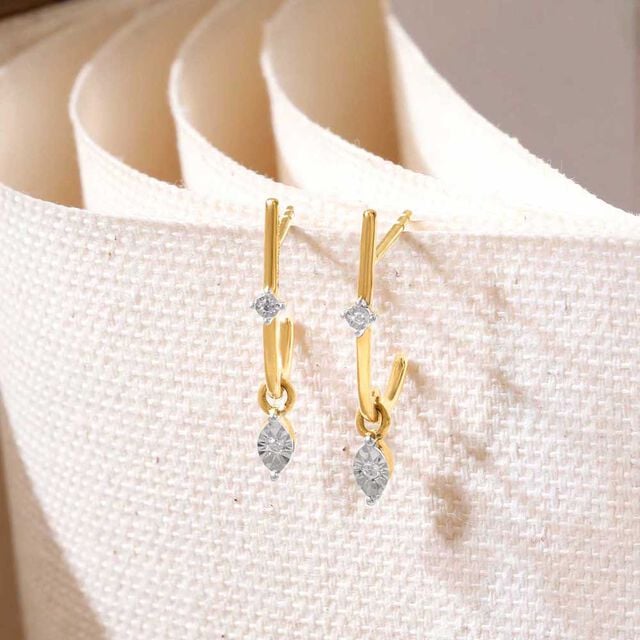 Buy Dainty Blink Diamond Hoop Earrings Online Mia by Tanishq