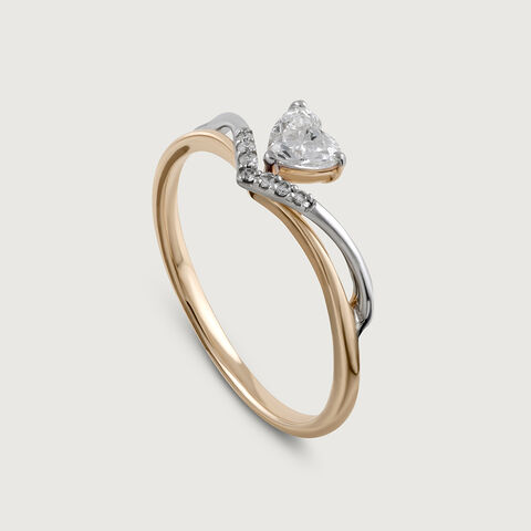 Celestial Heart 14 kt Gold & Diamond Ring
