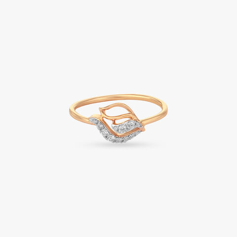 Leaf Melody Diamond Ring