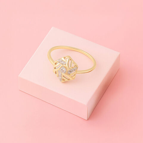 Hexagon Gleam Diamond Ring
