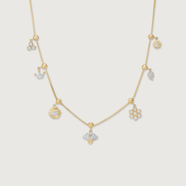 Honeybee Charm Diamond Necklace,,hi-res image number null