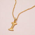 Letter Perfect 'I' Gold Pendant,,hi-res view 2