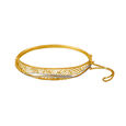 14KT Yellow Gold Oval Bangle With Openwork,,hi-res view 1