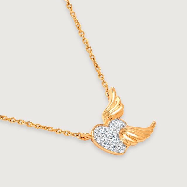 Cupid Edit Mystic Wings 14KT Gold & Diamond Necklace,,hi-res view 4