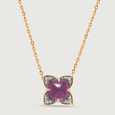 Aurora's Embrace 14KT Amethyst & Diamond Pendant,,hi-res view 3