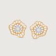 Gleaming Blossom Diamond Stud Earrings,,hi-res view 3